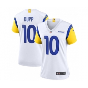 Women's Los Angeles Rams #10 Cooper Kupp White Vapor Untouchable Limited Stitched Jersey(Run Small)