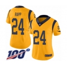 Women's Los Angeles Rams #24 Taylor Rapp Limited Gold Rush Vapor Untouchable 100th Season Football Jersey