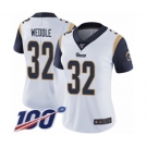 Women's Los Angeles Rams #32 Eric Weddle White Vapor Untouchable Limited Player 100th Season Football Jersey