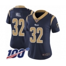 Women's Los Angeles Rams #32 Troy Hill Navy Blue Team Color Vapor Untouchable Limited Player 100th Season Football Jersey