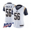 Women's Los Angeles Rams #56 Dante Fowler Jr White Vapor Untouchable Limited Player 100th Season Football Jersey