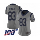 Women's Los Angeles Rams #83 Josh Reynolds Limited Gray Inverted Legend 100th Season Football Jersey