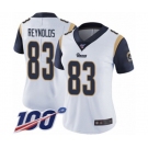 Women's Los Angeles Rams #83 Josh Reynolds White Vapor Untouchable Limited Player 100th Season Football Jersey