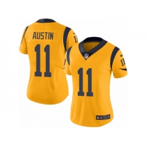 Women's Nike Los Angeles Rams #11 Tavon Austin Limited Gold Rush NFL Jersey