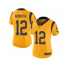 Women's Nike Los Angeles Rams #12 Joe Namath Limited Gold Rush NFL Jersey