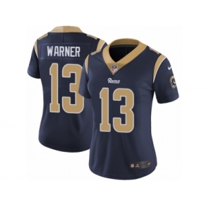 Women's Nike Los Angeles Rams #13 Kurt Warner Vapor Untouchable Limited Navy Blue Team Color NFL Jersey