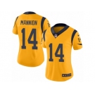 Women's Nike Los Angeles Rams #14 Sean Mannion Limited Gold Rush NFL Jersey