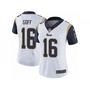 Women's Nike Los Angeles Rams #16 Jared Goff Vapor Untouchable Limited White NFL Jersey