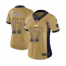 Women's Nike Los Angeles Rams #17 Robert Woods Limited Gold Rush Drift Fashion NFL Jersey