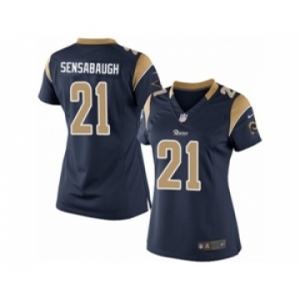 Women's Nike Los Angeles Rams #21 Coty Sensabaugh Limited Navy Blue Team Color NFL Jersey