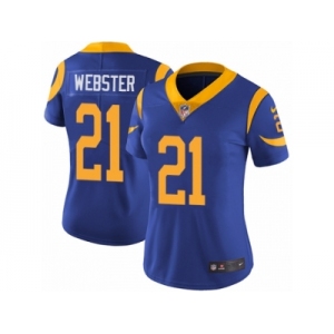 Women's Nike Los Angeles Rams #21 Kayvon Webster Vapor Untouchable Limited Royal Blue Alternate NFL Jersey