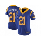 Women's Nike Los Angeles Rams #21 Nolan Cromwell Vapor Untouchable Limited Royal Blue Alternate NFL Jersey