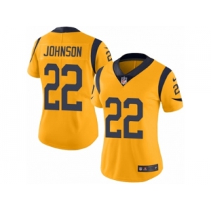 Women's Nike Los Angeles Rams #22 Trumaine Johnson Limited Gold Rush NFL Jersey