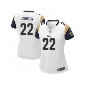 Women's Nike Los Angeles Rams #22 Trumaine Johnson White Alternate Stitched NFL Jersey