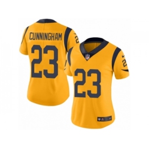 Women's Nike Los Angeles Rams #23 Benny Cunningham Limited Gold Rush NFL Jersey