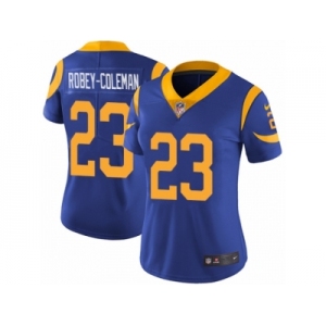 Women's Nike Los Angeles Rams #23 Nickell Robey-Coleman Vapor Untouchable Limited Royal Blue Alternate NFL Jersey