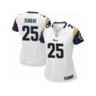 Women's Nike Los Angeles Rams #25 Lance Dunbar Limited White NFL Jersey