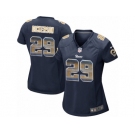 Women's Nike Los Angeles Rams #29 Eric Dickerson Limited Navy Blue Strobe NFL Jersey