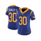 Women's Nike Los Angeles Rams #30 Todd Gurley Vapor Untouchable Limited Royal Blue Alternate NFL Jersey