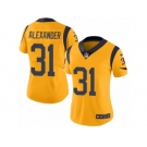 Women's Nike Los Angeles Rams #31 Mo Alexander Limited Gold Rush NFL Jersey