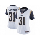 Women's Nike Los Angeles Rams #31 Mo Alexander Vapor Untouchable Limited White NFL Jersey