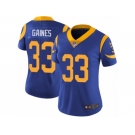 Women's Nike Los Angeles Rams #33 E.J. Gaines Vapor Untouchable Limited Royal Blue Alternate NFL Jersey