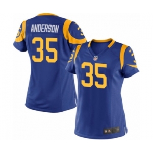 Women's Nike Los Angeles Rams #35 C.J. Anderson Game Royal Blue Alternate NFL Jersey