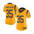 Women's Nike Los Angeles Rams #35 C.J. Anderson Limited Gold Rush Vapor Untouchable NFL Jersey