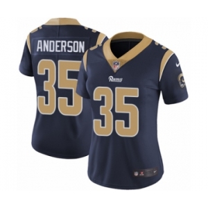 Women's Nike Los Angeles Rams #35 C.J. Anderson Navy Blue Team Color Vapor Untouchable Limited Player NFL Jersey