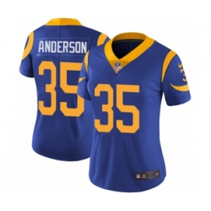 Women's Nike Los Angeles Rams #35 C.J. Anderson Royal Blue Alternate Vapor Untouchable Limited Player NFL Jersey