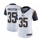 Women's Nike Los Angeles Rams #35 C.J. Anderson White Vapor Untouchable Limited Player NFL Jersey