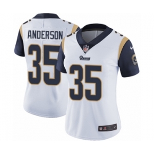 Women's Nike Los Angeles Rams #35 C.J. Anderson White Vapor Untouchable Limited Player NFL Jersey