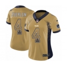 Women's Nike Los Angeles Rams #4 Greg Zuerlein Limited Gold Rush Drift Fashion NFL Jersey