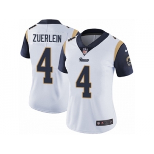 Women's Nike Los Angeles Rams #4 Greg Zuerlein Vapor Untouchable Limited White NFL Jersey