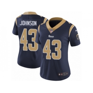 Women's Nike Los Angeles Rams #43 John Johnson Vapor Untouchable Limited Navy Blue Team Color NFL Jersey