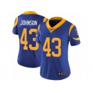 Women's Nike Los Angeles Rams #43 John Johnson Vapor Untouchable Limited Royal Blue Alternate NFL Jersey