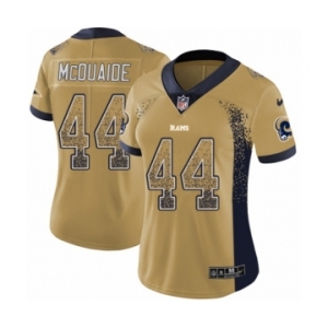 Women's Nike Los Angeles Rams #44 Jacob McQuaide Limited Gold Rush Drift Fashion NFL Jersey