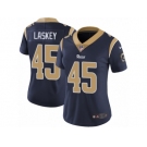 Women's Nike Los Angeles Rams #45 Zach Laskey Vapor Untouchable Limited Navy Blue Team Color NFL Jersey