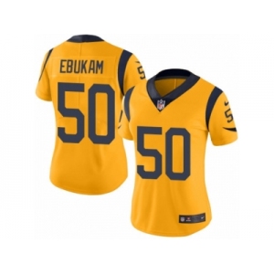 Women's Nike Los Angeles Rams #50 Samson Ebukam Limited Gold Rush NFL Jersey