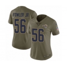 Women's Nike Los Angeles Rams #56 Dante Fowler Jr Limited Olive 2017 Salute to Service NFL Jersey