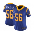 Women's Nike Los Angeles Rams #56 Dante Fowler Jr Royal Blue Alternate Vapor Untouchable Limited Player NFL Jersey