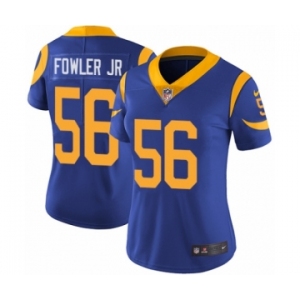 Women's Nike Los Angeles Rams #56 Dante Fowler Jr Royal Blue Alternate Vapor Untouchable Limited Player NFL Jersey