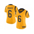 Women's Nike Los Angeles Rams #6 Johnny Hekker Limited Gold Rush NFL Jersey