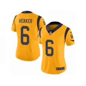 Women's Nike Los Angeles Rams #6 Johnny Hekker Limited Gold Rush NFL Jersey