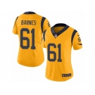 Women's Nike Los Angeles Rams #61 Tim Barnes Limited Gold Rush NFL Jersey