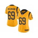 Women's Nike Los Angeles Rams #69 Cody Wichmann Limited Gold Rush NFL Jersey