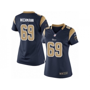 Women's Nike Los Angeles Rams #69 Cody Wichmann Limited Navy Blue Team Color NFL Jersey