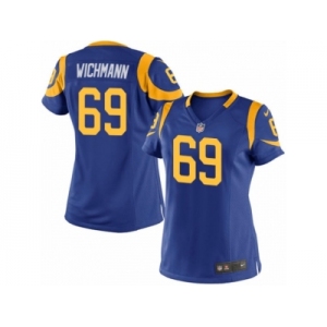 Women's Nike Los Angeles Rams #69 Cody Wichmann Limited Royal Blue Alternate NFL Jersey