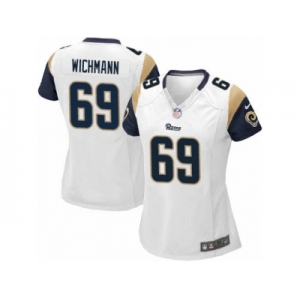 Women's Nike Los Angeles Rams #69 Cody Wichmann Limited White NFL Jersey