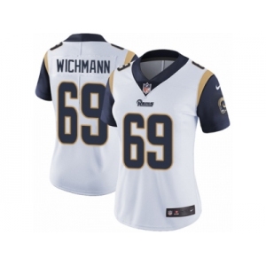 Women's Nike Los Angeles Rams #69 Cody Wichmann Vapor Untouchable Limited White NFL Jersey